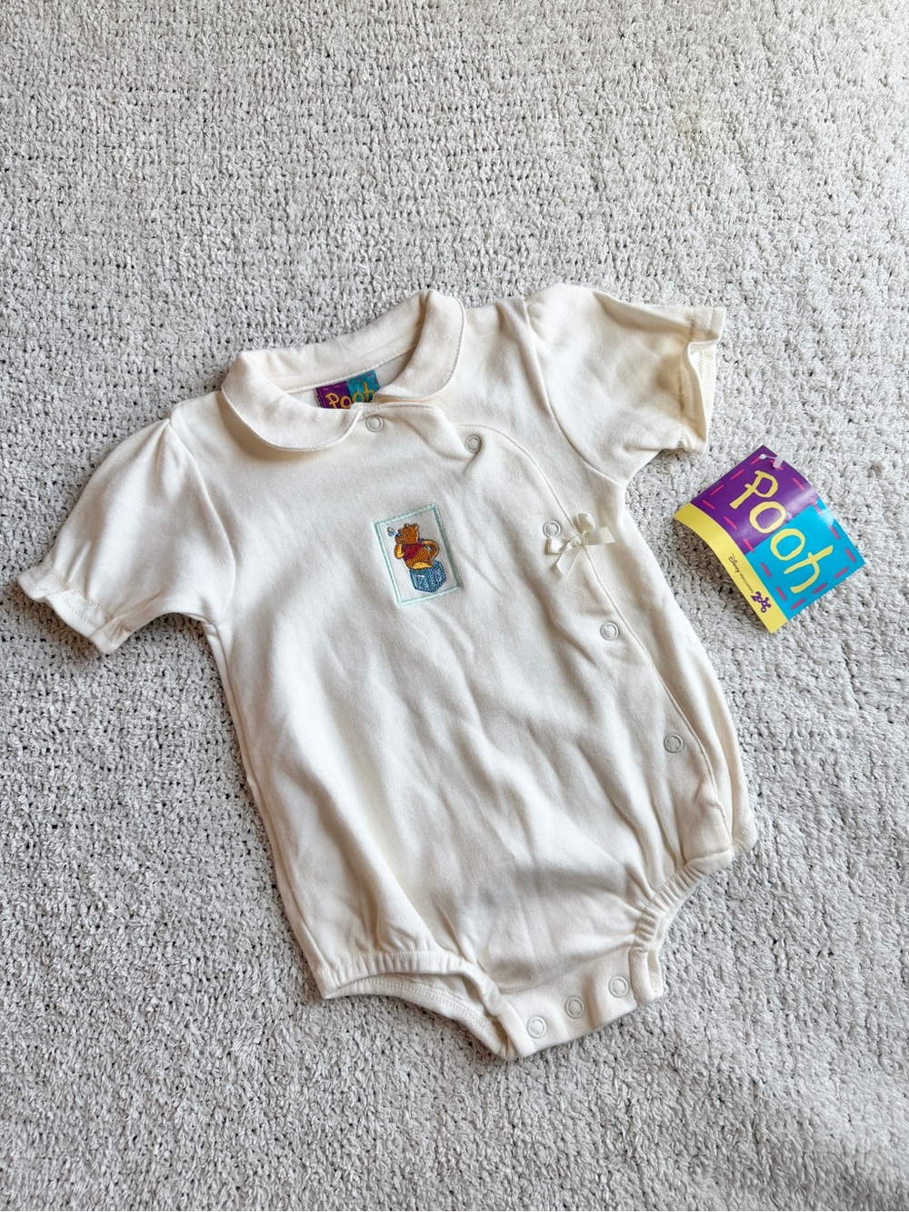 Vintage Disney Winnie the Pooh Layette Onesie Outfit Deadstock NWT 3-6 Months